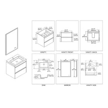 Blossom Berlin – 24 Inch Vanity – Glossy White & Glossy Grey - V8019 24 01