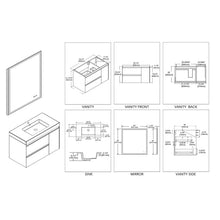Blossom Berlin – 36 Inch Vanity – Glossy White & Glossy Grey - V8019 36 01