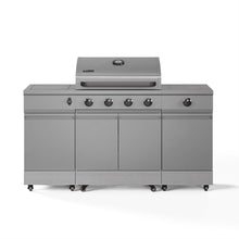 TYTUS Fresno 5-Burner LP/NG Convertible Grill in Gunmetal + Carbon Wood - TDT-021-0105