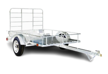 DK2 MMT4X6OG 1295 lbs. Capacity 4 ft. x 6 ft. Open Rail Galvanized Steel Flatbed Trailer New - MMT4X6OG