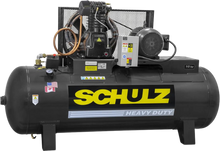 Schulz L-Series Air Compressor 10 HP 120 gal. 2-Stage 208-230V 3-Phase Horizontal  - 932.9327-0