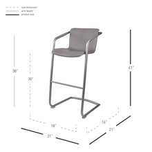 New Pacific Direct Indy PU Leather Bar Stool, (Set of 2)  -1060003-216