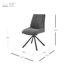 New Pacific Direct Viona Fabric Swivel Dining Side Chair (Seat), (Set of 2) 1060019-219 - 1060019-219