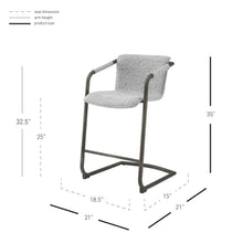 New Pacific Direct Indy Fabric Counter Stool, (Set of 2) 1060030-218 - 1060030-218