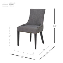 New Pacific Direct Charlotte KD Fabric Dining Chair, (Set of 2) 108237-SH-B
