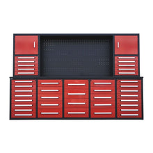 Chery Industrial 10' Storage Cabinet with Workbench 40 Drawers & 2 Cabinets