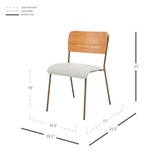 New Pacific Direct Leshia KD Fabric Bamboo Dining Side Chair, (Set of 2) -  1160028-406N