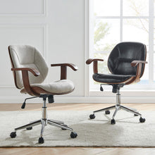 New Pacific Direct Samuel PU Bamboo Office Chair w/ Armrest  - 1160030-BWL