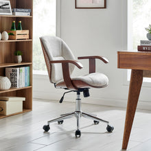 New Pacific Direct Samuel Fabric Bamboo Office Chair w/ Armrest  - 1160031-406WL