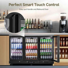 Bodega cooler 12 Cu.Ft Display Bar Beverage Fridge With 3 Glass Doors and wheels