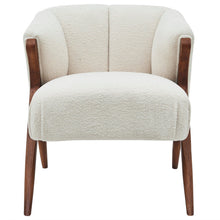 New Pacific Direct Florence Faux Shearling Fabric Accent Chair Brown Legs -  1250017-560