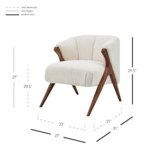 New Pacific Direct Florence Faux Shearling Fabric Accent Chair Brown Legs -  1250017-560