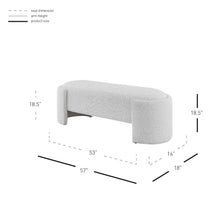 New Pacific Direct Felicia Fabric Bench 1250046-563 - 1250046-563