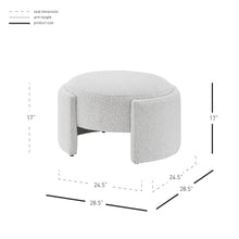 New Pacific Direct Felicia Fabric Ottoman 1250047-563 - 1250047-563