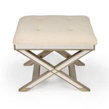 Butler Specialty Company Marlo Mirrored 26""W Vanity Stool, Cream  - 1253146