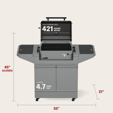 TYTUS Emberwood Charcoal Grill with Grill and Prep Cart - TDT-CRT-CHAR