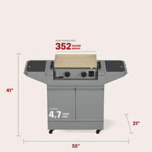 TYTUS Emberwood Gas Griddle with Grill and Prep Cart - TDT-CRT-GGRD