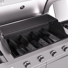 TYTUS Fresno 5-Burner LP/NG Convertible Grill in Stainless Steel + Carbon Wood - TDT-021-0705