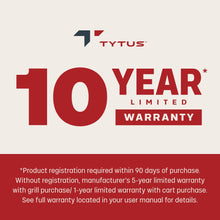 TYTUS Emberwood Pizza Oven with Grill and Prep Cart - TDT-CRT-GPZA