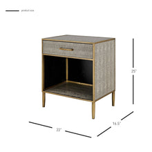 New Pacific Direct Arista Faux Shagreen Side/ End Table  - 1600088