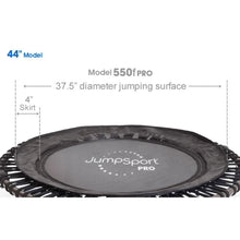 Disc-O-Bed JumpSport 550f PRO Indoor Lightweight 44 Inch Folding Fitness Trampoline, Black - 168419