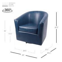New Pacific Direct Ernest Bonded Leather Swivel Chair  - 1900046-V05