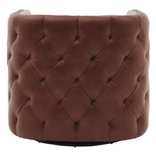 New Pacific Direct Leslie Top Grain Leather Swivel Tufted Chair  - 1900152-426
