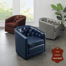 New Pacific Direct Walsh Top Grain Leather Swivel Chair  - 1900153-429