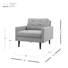 New Pacific Direct Ritchie KD Fabric Accent Arm Chair  - 1900178-410