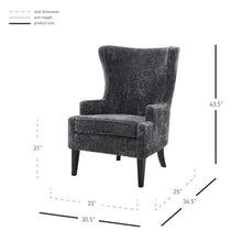 New Pacific Direct Clementine KD Fabric Wing Accent Arm Chair -  1900181-568