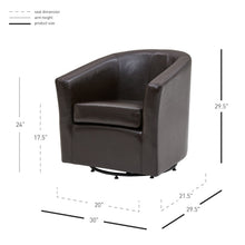 New Pacific Direct Hayden Swivel Bonded Leather Chair  - 193012B-01