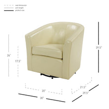 New Pacific Direct Hayden Swivel Bonded Leather Chair  - 193012B-2050