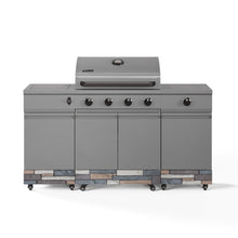 TYTUS Fresno 5-Burner LP/NG Convertible Grill in Gunmetal + Ash Stone - TDT-021-0104