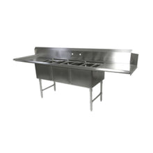 John Boos DT3B18244-2D18L 91.5" W x 30" D Dishtable/Pot Sink Two 18" Drainboards - JBDT3B182442D18L