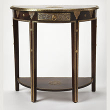 Butler Specialty Company Ranthore Brass Demilune Console Table, Dark Brown  - 2054290
