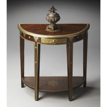 Butler Specialty Company Ranthore Brass Demilune Console Table, Dark Brown  - 2054290