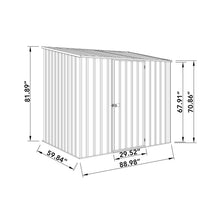 Palram  Absco | 7.5x5x7 ft Single Door Space Saver Metal Garden Shed - Woodland Gray - AB1108