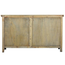 Sunset Trading Cottage 58" Shutter Door Credenza | Driftwood Brown Solid Wood Sideboard | Fully Assembled Console CC-CAB163S-DW - CC-CAB163S-DW
