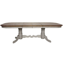 Sunset Trading Country Grove 96" Oval Double Pedestal Extendable Dining Table | Distressed Gray and Brown Wood | Seats 10  - DLU-CG4296-GO
