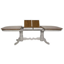 Sunset Trading Country Grove 96" Oval Double Pedestal Extendable Dining Table | Distressed Gray and Brown Wood | Seats 10  - DLU-CG4296-GO
