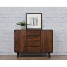 Sunset Trading Mid Century Server | 4 Drawers and 2 Storage Cabinets -  DLU-MC-SR