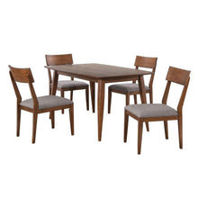 Sunset Trading Mid Century 5 Piece 60" Rectangular Dining Table Set | Padded Performance Fabric Seats | Seats 4, 6  - DLU-MC3660-C45-5P