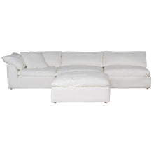 Sunset Trading Cloud Puff 4 Piece 132" Wide Slipcovered Modular Sectional Sofa with Ottoman - SU-1458-81-1C-2A-1O