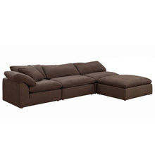 Sunset Trading Cloud Puff 4 Piece 132" Wide Slipcovered Modular Sectional Sofa - SU-1458-88-1C-2A-1O