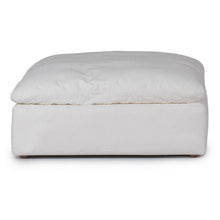 Sunset Trading Cloud Puff Slipcovered 44" Square Sectional Modular Ottoman | Stain Resistant Performance Fabric | White - SU-145830-391081