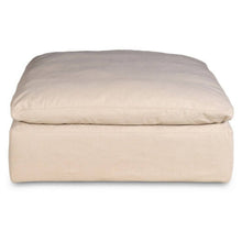 Sunset Trading Cloud Puff Slipcovered 44" Square Sectional Modular Ottoman | Stain Resistant Performance Fabric | Tan -  SU-145830-391084