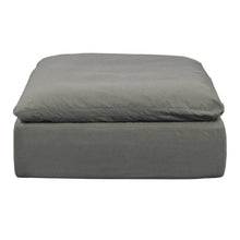 Sunset Trading Cloud Puff Slipcovered 44" Square Sectional Modular Ottoman | Stain Resistant Performance Fabric | Gray -   SU-145830-391094