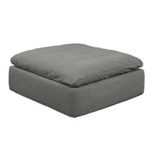 Sunset Trading Cloud Puff Slipcovered 44" Square Sectional Modular Ottoman | Stain Resistant Performance Fabric | Gray -   SU-145830-391094