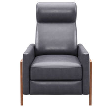 Sunset Trading Edge Pushback Leather Recliner | Manual Reclining Chair | Thin Track Arms | Gray -  SY-1357-86-9102-94
