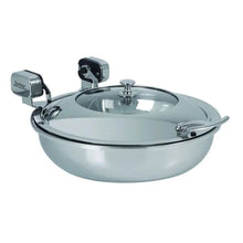 Spring USA 2472-6/36 Vision, Glass Top Buffet Server, 36cm, Sauteuse, Stainless Steel w/All Angle Axle, 15-1/4", 4 Quart - SP2472636